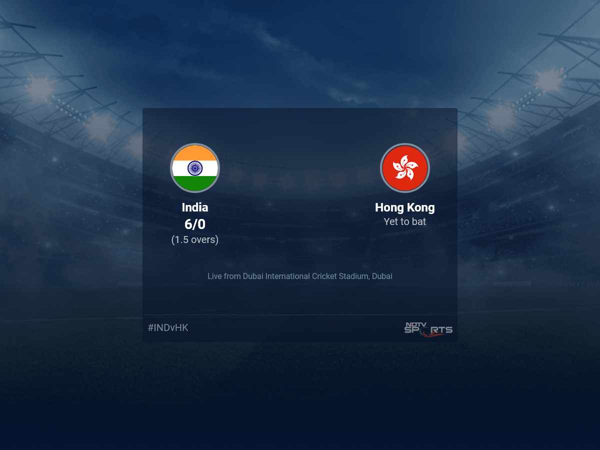 India vs Hong Kong Live Score Ball by Ball, Asia Cup, 2022 Live Cricket Score Of Today’s Match on NDTV Sports