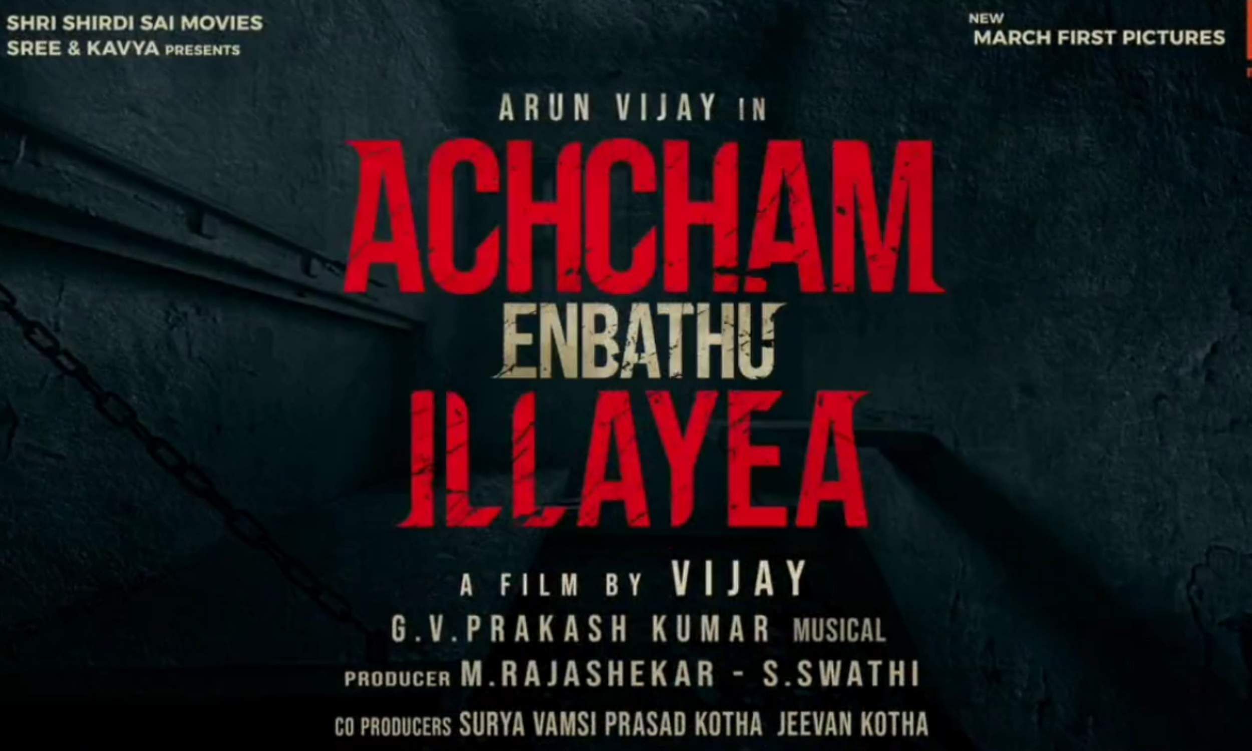 Arun Vijay to team up with director Vijay for Acham Enbathuillayae