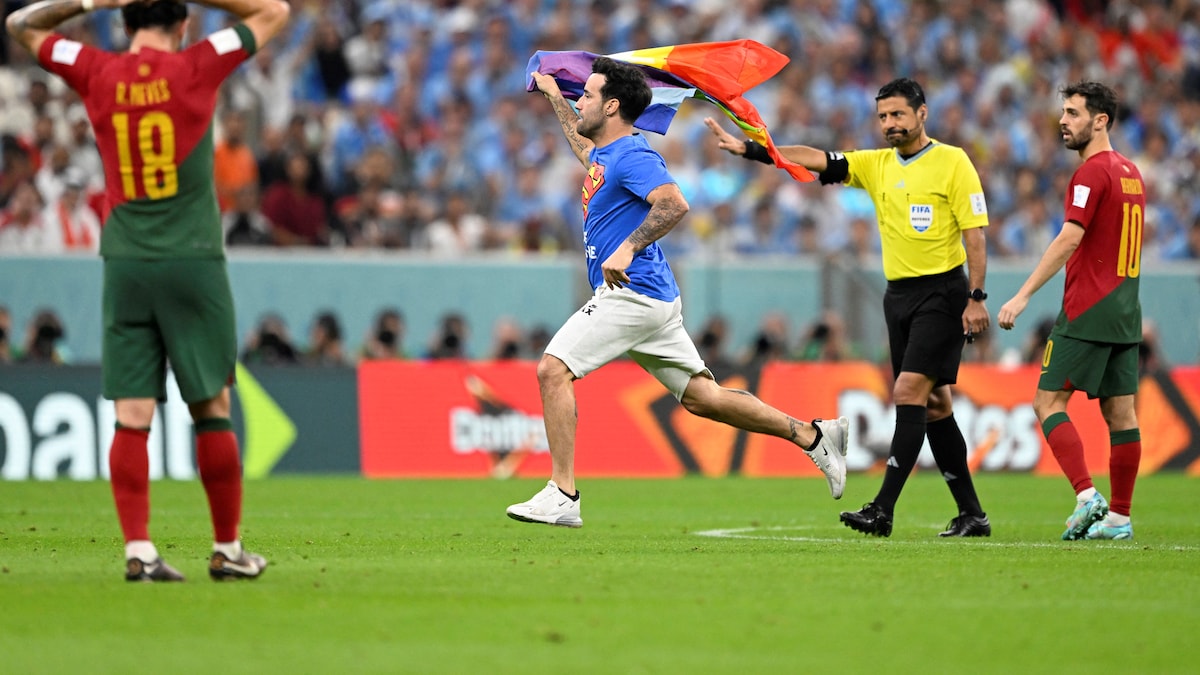 Qatar World Cup Pitch Invader With Rainbow Flag Released: Ministry