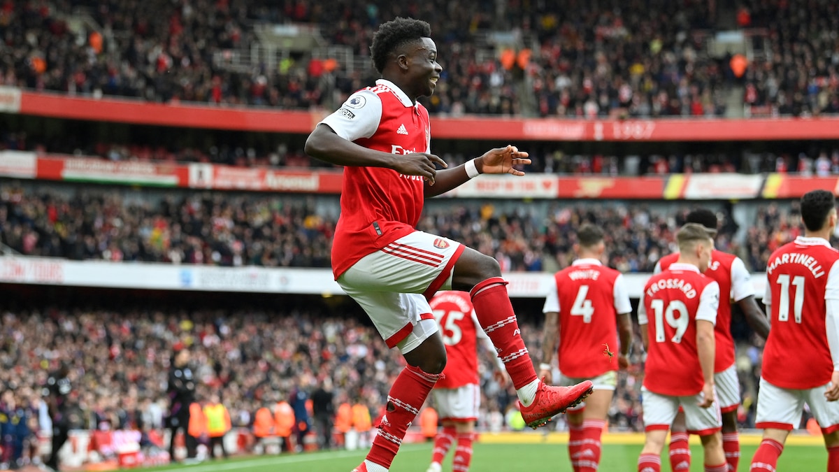 Bakayo Saka Stars As Rampant Arsenal Move Eight Points Clear