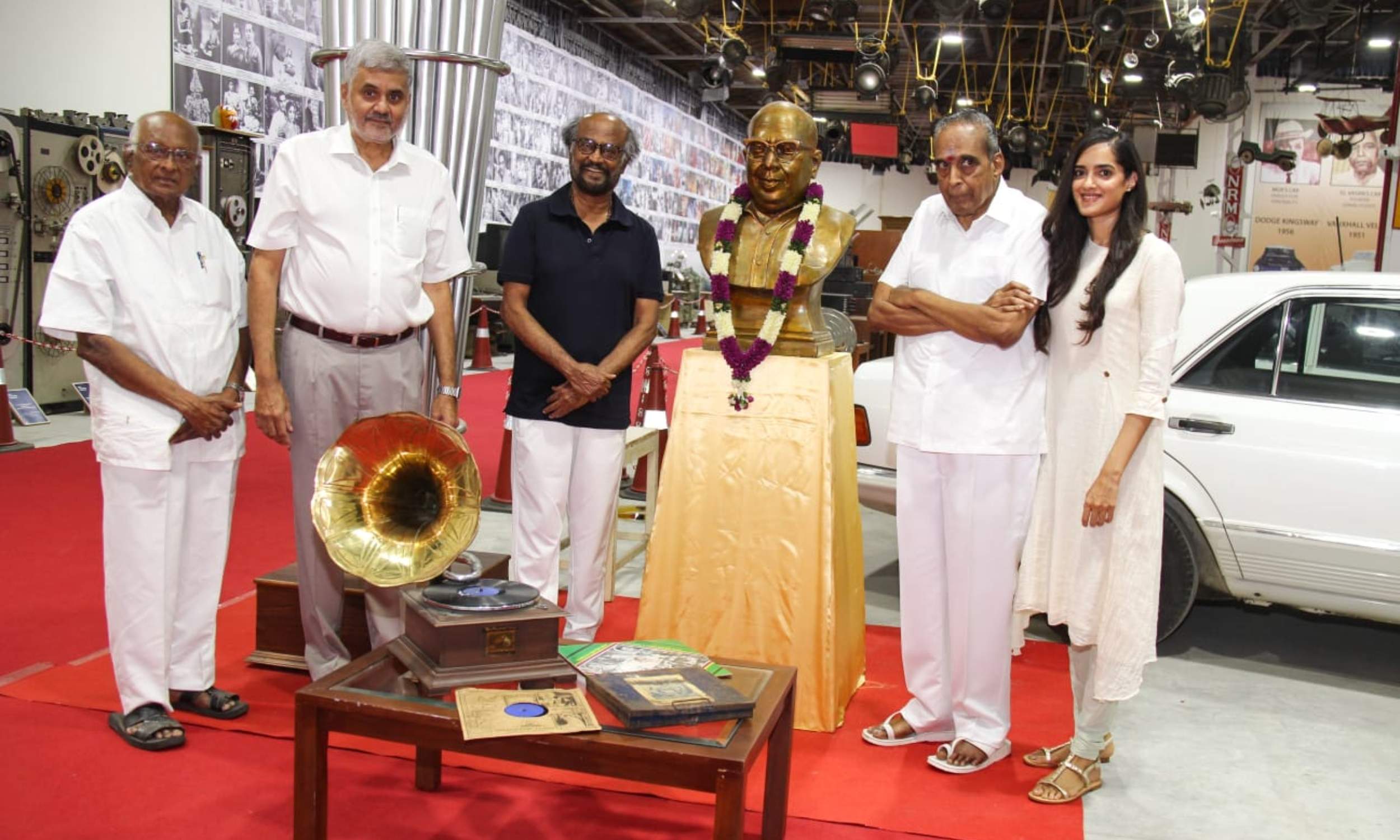 Rajinikanth visits AVM Heritage Museum