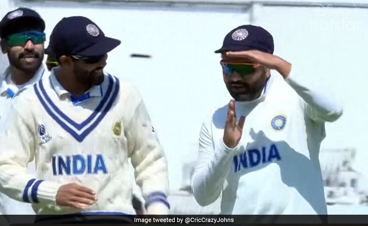 Rohit Sharma’s ‘DRS Review’ Gesture Leaves Fans Confused During WTC Final