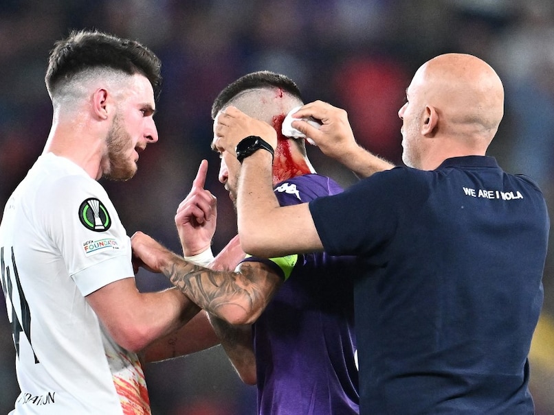 Watch: Fiorentina Captain Cristiano Biraghi Left Bloodied From Objects Thrown By West Ham Fans