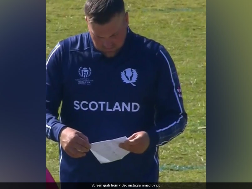 Watch: Scotland Star ‘Reads From The Script’ Before Bowling In ICC World Cup Qualifiers, Video Goes Viral