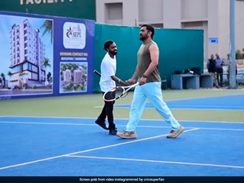 Watch: MS Dhoni’s Skills On Tennis Court Amaze Internet. Fans Can’t Keep Calm