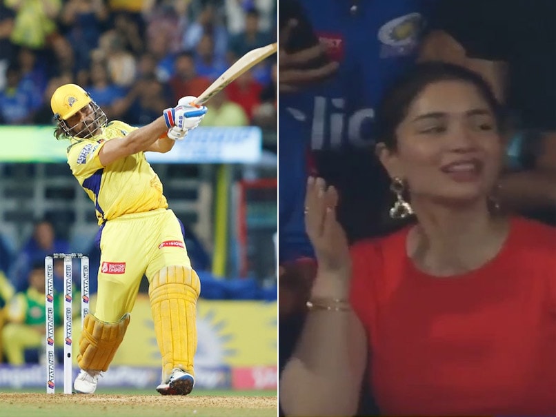 Watch: Sara Tendulkar’s Stunned Reaction To MS Dhoni’s Hat-Trick Of Sixes Against Mumbai Indians