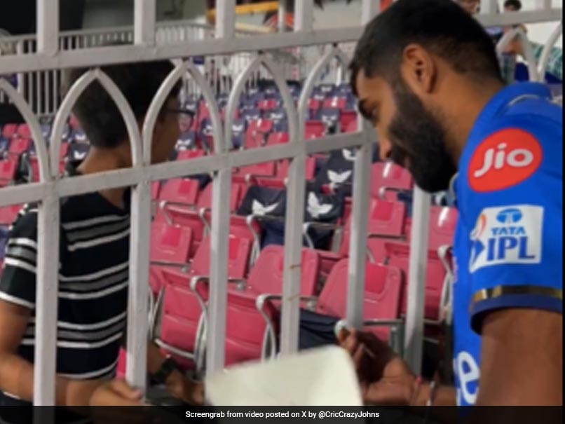 Watch: MI Pacer Jasprit Bumrah Wins Hearts With His Adorable Gesture For A Young Fan